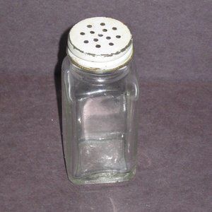 Vintage Clear Glass Shaker Top Jar-Candy Decorations for Cookies or Cakes-1940's